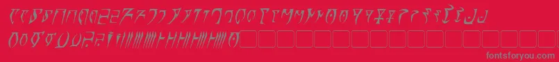 DaedraItalic Font – Gray Fonts on Red Background
