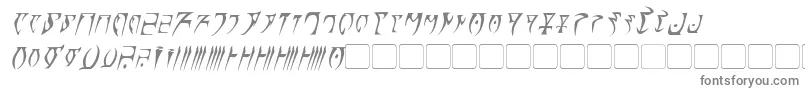 DaedraItalic-Schriftart – Graue Schriften auf weißem Hintergrund