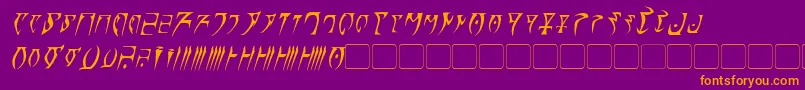 DaedraItalic Font – Orange Fonts on Purple Background