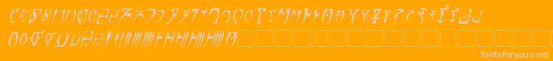 DaedraItalic Font – Pink Fonts on Orange Background