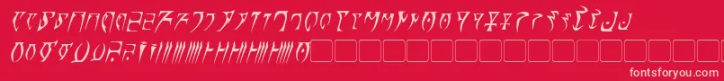 DaedraItalic Font – Pink Fonts on Red Background