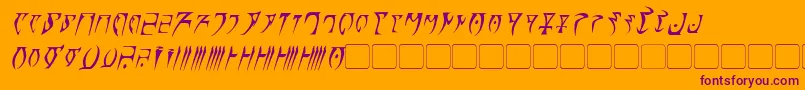 DaedraItalic Font – Purple Fonts on Orange Background