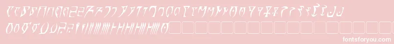 DaedraItalic Font – White Fonts on Pink Background