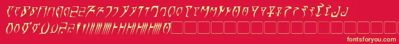 DaedraItalic Font – Yellow Fonts on Red Background