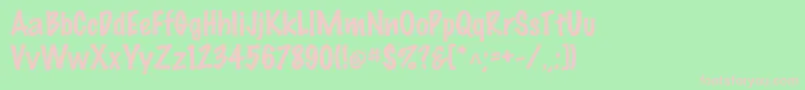 Dsmarkerfelt Font – Pink Fonts on Green Background