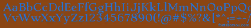 StokeLight Font – Blue Fonts on Brown Background