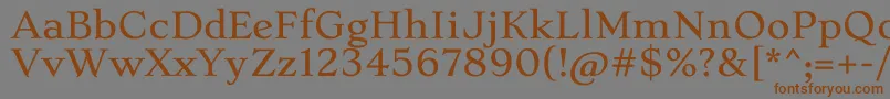 StokeLight-Schriftart – Braune Schriften auf grauem Hintergrund