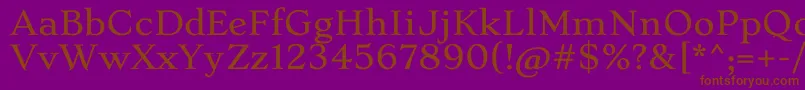 StokeLight-fontti – ruskeat fontit violetilla taustalla