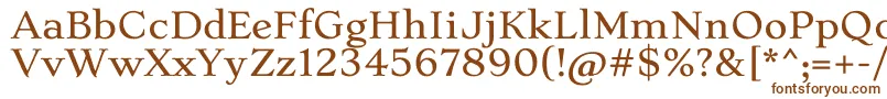 StokeLight-fontti – ruskeat fontit valkoisella taustalla