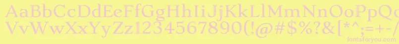 Шрифт StokeLight – розовые шрифты на жёлтом фоне