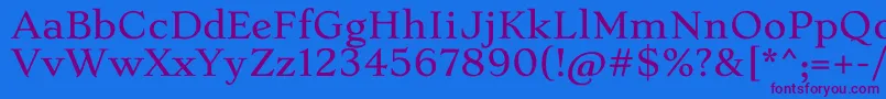 StokeLight Font – Purple Fonts on Blue Background