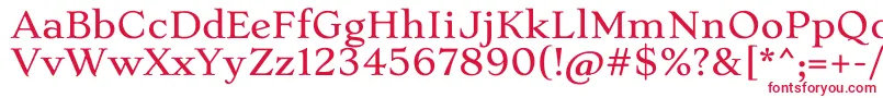 StokeLight Font – Red Fonts on White Background
