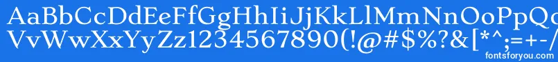 StokeLight-Schriftart – Weiße Schriften auf blauem Hintergrund