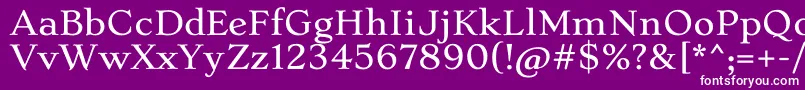 フォントStokeLight – 紫の背景に白い文字