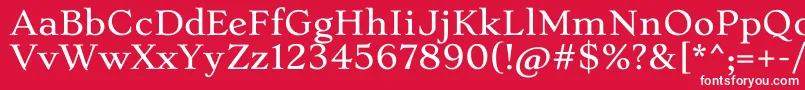 フォントStokeLight – 赤い背景に白い文字