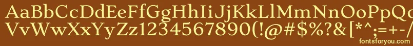 StokeLight-fontti – keltaiset fontit ruskealla taustalla