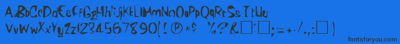 KunderaRegular Font – Black Fonts on Blue Background