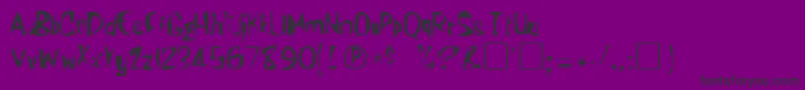 Czcionka KunderaRegular – czarne czcionki na fioletowym tle