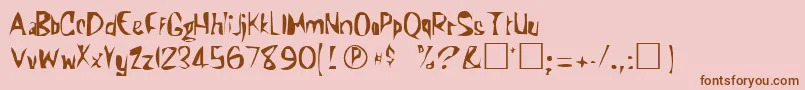 KunderaRegular Font – Brown Fonts on Pink Background