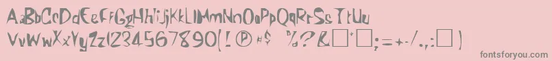 KunderaRegular Font – Gray Fonts on Pink Background