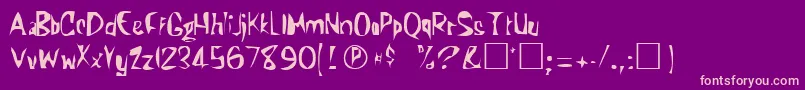 KunderaRegular Font – Pink Fonts on Purple Background