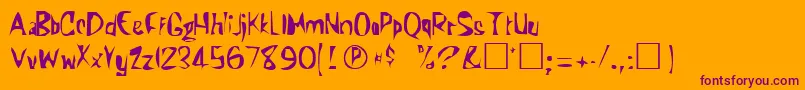 KunderaRegular Font – Purple Fonts on Orange Background