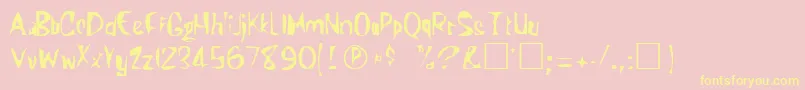 KunderaRegular Font – Yellow Fonts on Pink Background