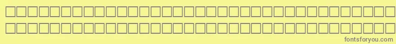 ArrowOrnamentsMedium-Schriftart – Graue Schriften auf gelbem Hintergrund