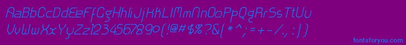 Zolofi Font – Blue Fonts on Purple Background