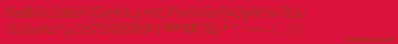 フォントZolofi – 赤い背景に茶色の文字