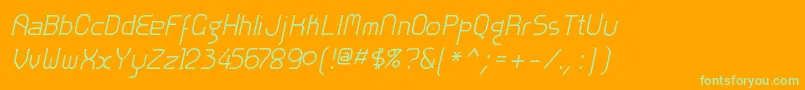 Zolofi Font – Green Fonts on Orange Background