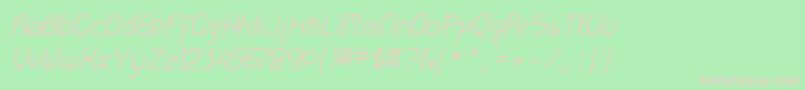 Zolofi Font – Pink Fonts on Green Background