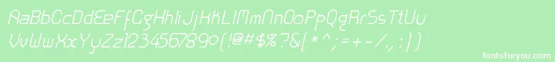 フォントZolofi – 緑の背景に白い文字