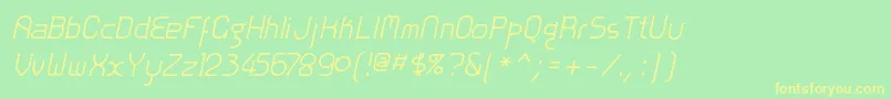 Zolofi Font – Yellow Fonts on Green Background