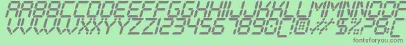 fuente DigitalPlayItalicSt – Fuentes Grises Sobre Fondo Verde