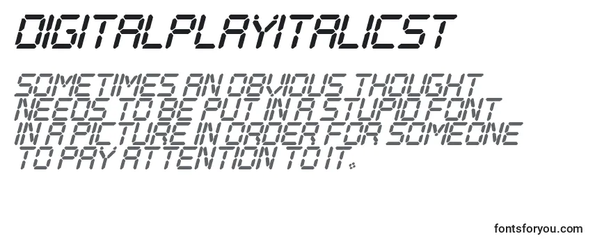 DigitalPlayItalicSt Font