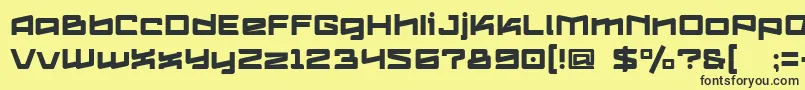 Logofontik4fRegular Font – Black Fonts on Yellow Background