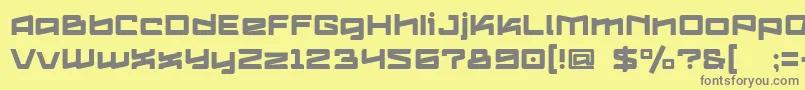 Шрифт Logofontik4fRegular – серые шрифты на жёлтом фоне