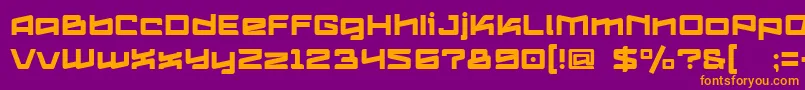 Шрифт Logofontik4fRegular – оранжевые шрифты на фиолетовом фоне