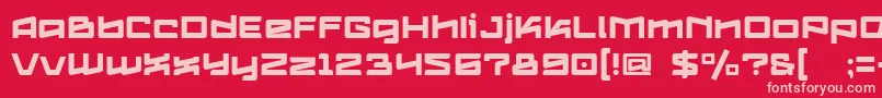 Logofontik4fRegular Font – Pink Fonts on Red Background