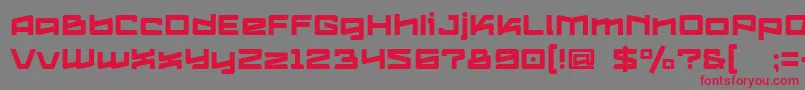 Logofontik4fRegular Font – Red Fonts on Gray Background
