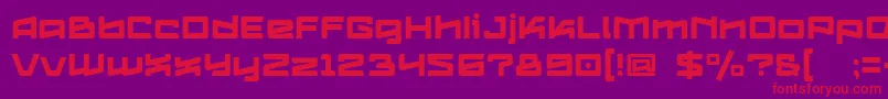 Logofontik4fRegular Font – Red Fonts on Purple Background