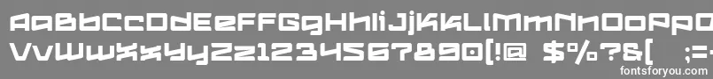 Logofontik4fRegular-Schriftart – Weiße Schriften auf grauem Hintergrund