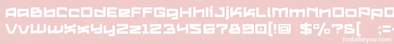 Logofontik4fRegular Font – White Fonts on Pink Background