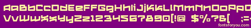 Шрифт Logofontik4fRegular – жёлтые шрифты на фиолетовом фоне