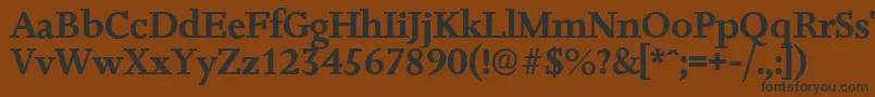 JessicaserialBold Font – Black Fonts on Brown Background