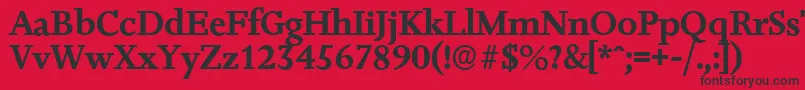 JessicaserialBold Font – Black Fonts on Red Background