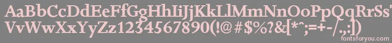 JessicaserialBold Font – Pink Fonts on Gray Background