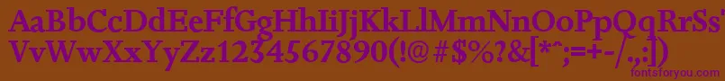 Шрифт JessicaserialBold – фиолетовые шрифты на коричневом фоне