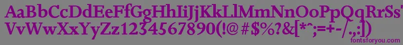 JessicaserialBold Font – Purple Fonts on Gray Background